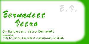 bernadett vetro business card